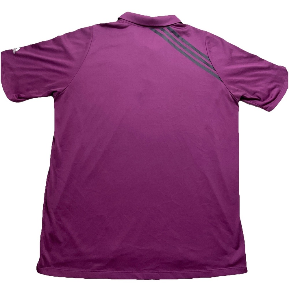 Adidas Clima Cool Men's Purple Outdoor Short Sleeve Polo Shirt Size XL - Picture 7 of 8